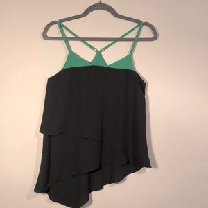 Sleeveless asymmetrical top